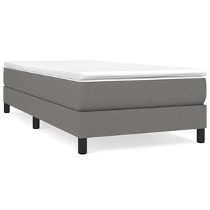 vidaXL Cadre de lit &agrave; lattes gris fonc&eacute; 80x200 cm tissu