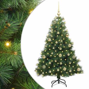 vidaXL Sapin de No&euml;l artificiel avec 150 LED Vert 120 cm PE et PVC