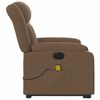 vidaXL Fauteuil inclinable de massage électrique Marron Tissu