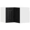 vidaXL Cabinet d'angle mural LUCCA Noir 57 x 57 x 40 cm