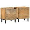 vidaXL Tables de chevet 2 pcs 40x33x46 cm bois de manguier solide