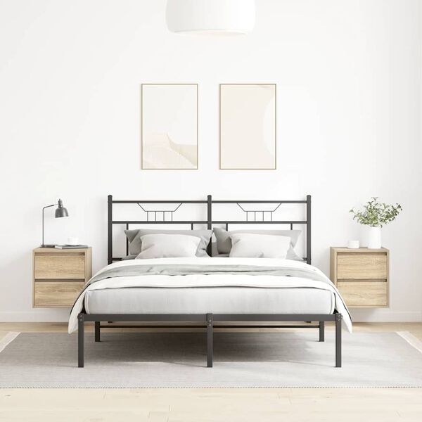 vidaXL Tables de chevet murales 2 pcs ch&ecirc;ne sonoma 38x34x40 cm