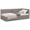 vidaXL Cadre de lit d'angle Taupe 90 x 190 cm tissu