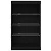 vidaXL Buffet LED Ch&ecirc;ne noir 60,5 x 37 x 100 cm Bois d'ing&eacute;nierie
