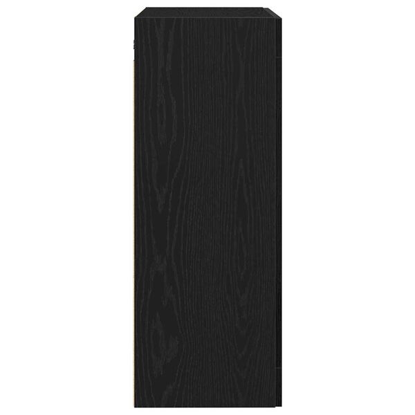 vidaXL Meuble mural Ch&ecirc;ne noir 69,5 x 34 x 90 cm Bois d'ing&eacute;nierie