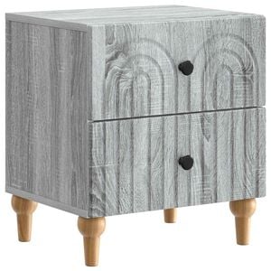 vidaXL Cabinet de chevet avec tiroir Sonoma gris 43 x 34,5 x 48 cm