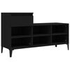 vidaXL Armoire &agrave; chaussures Noir 102x36x60 cm Bois d'ing&eacute;nierie