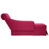 vidaXL Fauteuil long avec traversin et accoudoir droit rouge bordeaux