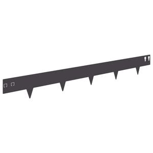 vidaXL Bordure de Pelouse 50 pcs 100 x 12 cm Acier Noir