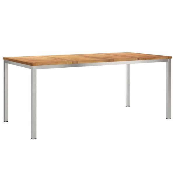 vidaXL Table&agrave;manger Marron 180 x 90 x 75 cm Bois de teck massif