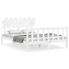 vidaXL Cadre de lit sans matelas blanc bois de pin massif