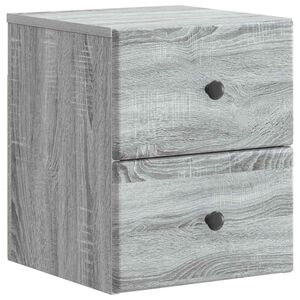 vidaXL Cabinet de chevet mural Sonoma gris 34,5 x 33 x 40 cm
