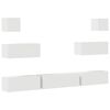 vidaXL Ensemble de meubles TV 7 pcs Blanc Bois d'ing&eacute;nierie