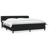 vidaXL Sommier &agrave; lattes de lit avec matelas noir 200x220 cm velours