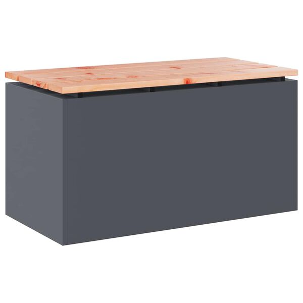 vidaXL Banc de jardin Anthracite 80 x 40 x 43 cm Acier