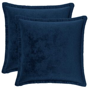 vidaXL Coussin de jet&eacute; 2 pc HOUTEN Bleu marine 30 x 30 cm Flanelle