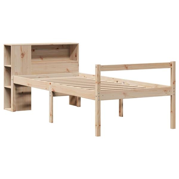 vidaXL Lit bibliothèque sans matelas 90x200 cm bois de pin massif