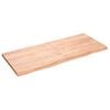 vidaXL Dessus de table marron clair bois ch&ecirc;ne massif trait&eacute;