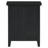 vidaXL Table de chevet noir 60x30x75 cm bois d'acajou massif