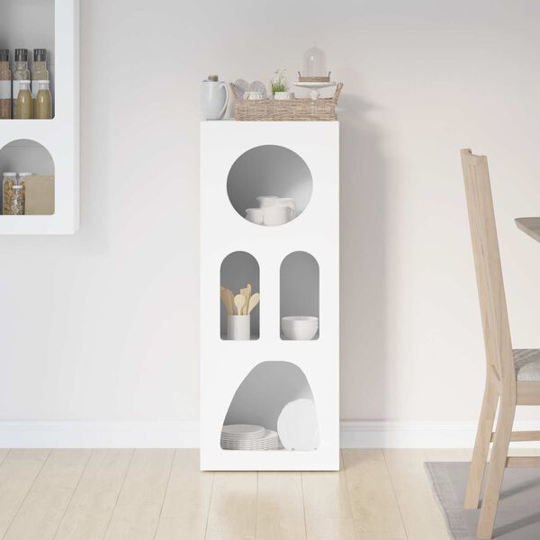 vidaXL Buffet Blanc 40 x 35 x 100.5 cm Bois d'ing&eacute;nierie