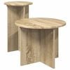 vidaXL Ensemble de tables d'appoint 2 pc Ch&ecirc;ne Sonoma &Oslash; 45 x 35 cm