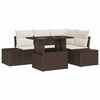 vidaXL Ensemble de canap&eacute; de jardin 5 pc Marron polyrotin