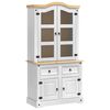 vidaXL Buffet avec tiroir Blanc 100 x 48,5 x 179 cm Pin massif