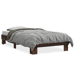 vidaXL Cadre de lit sans matelas ch&ecirc;ne marron 90x190 cm