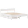 vidaXL Cadre de lit sans matelas blanc 140x200 cm bois de pin massif