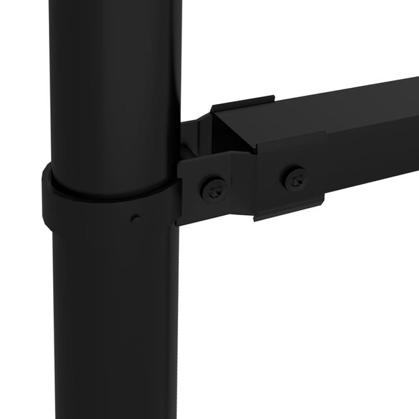 vidaXL Cl&ocirc;ture de jardin avec dessus en forme de lance en acier 537 x 150 cm Noir