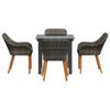 vidaXL Ensemble de salle &agrave; manger pour jardin 5 pcs Gris polyrotin