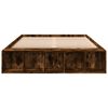 vidaXL Cadre de lit sans matelas ch&ecirc;ne fum&eacute; 120x190 cm