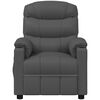 vidaXL Fauteuil de massage Gris Similicuir