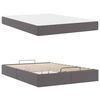 vidaXL Cadre de lit avec matelas avec matelas 2 pcs Gris PVC