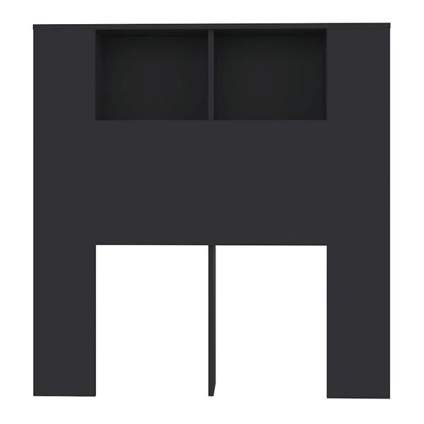 vidaXL Armoire de t&ecirc;te de lit Noir 100x18,5x102,5 cm