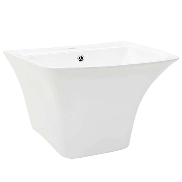 vidaXL Lavabo Blanc 53 x 44 x 37 cm C&eacute;ramique &Eacute;maill&eacute;e