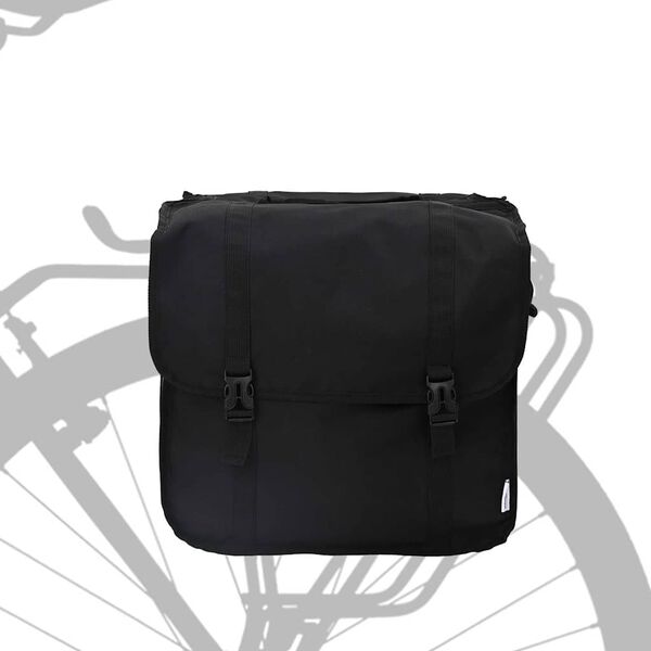 vidaXL Sac &agrave; v&eacute;lo Noir 40 x 18.5 x 35 cm Polyester