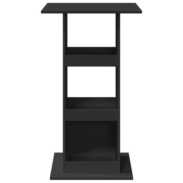 vidaXL Table de bar avec rangement noir 60x60x102 cm bois d&rsquo;ing&eacute;nierie