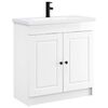 vidaXL Ensemble de mobilier de salle de bain Blanc brillant