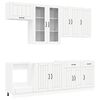 vidaXL Unit&eacute; de cuisine LUCCA 8 pcs Blanc Bois d'ing&eacute;nierie