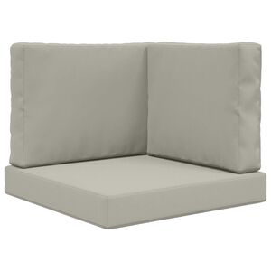 vidaXL Coussin de canap&eacute; d'ext&eacute;rieur 3 pcs Gris Polyester