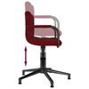 vidaXL Chaises &agrave; manger pivotantes lot de 2 rouge bordeaux velours