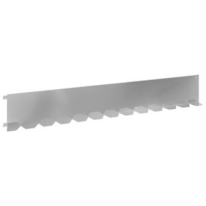 vidaXL Bordure de Pelouse 10 pc 102 x 15 x 4 cm Acier Argent&eacute;