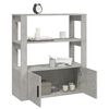 vidaXL Buffet Gris b&eacute;ton 80x30x90 cm Bois d'ing&eacute;nierie