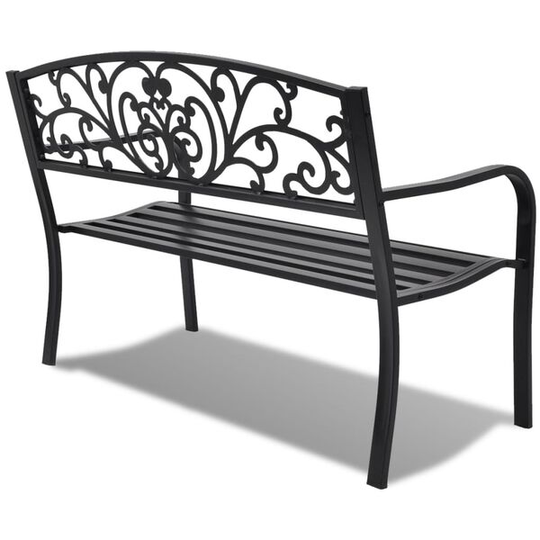 vidaXL banc de jardin 127 cm fonte noir