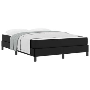 vidaXL Cadre de lit avec matelas Noir 140 x 190 cm tissu