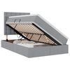 vidaXL Lit de rangement LED avec matelas Gris clair 120 x 190 cm Tissu