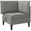 vidaXL Sofa avec rangement Gris clair Velours