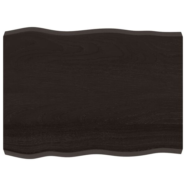 vidaXL Dessus de table bois massif traité bordure assortie