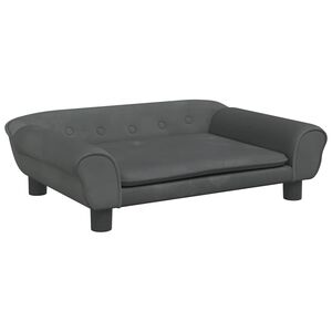 vidaXL Lit pour chien gris fonc&eacute; 70x48x22 cm velours
